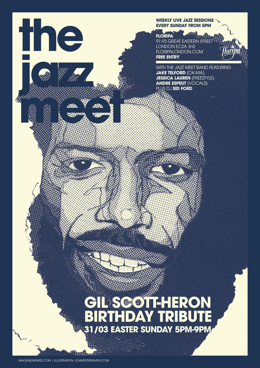 ... The Jazz Meet are doing a special birthday tribute to the great man on March 31st. I&#39;ve collaborated with illustrator John Peter Raven for the poster. - jazz-meet-16